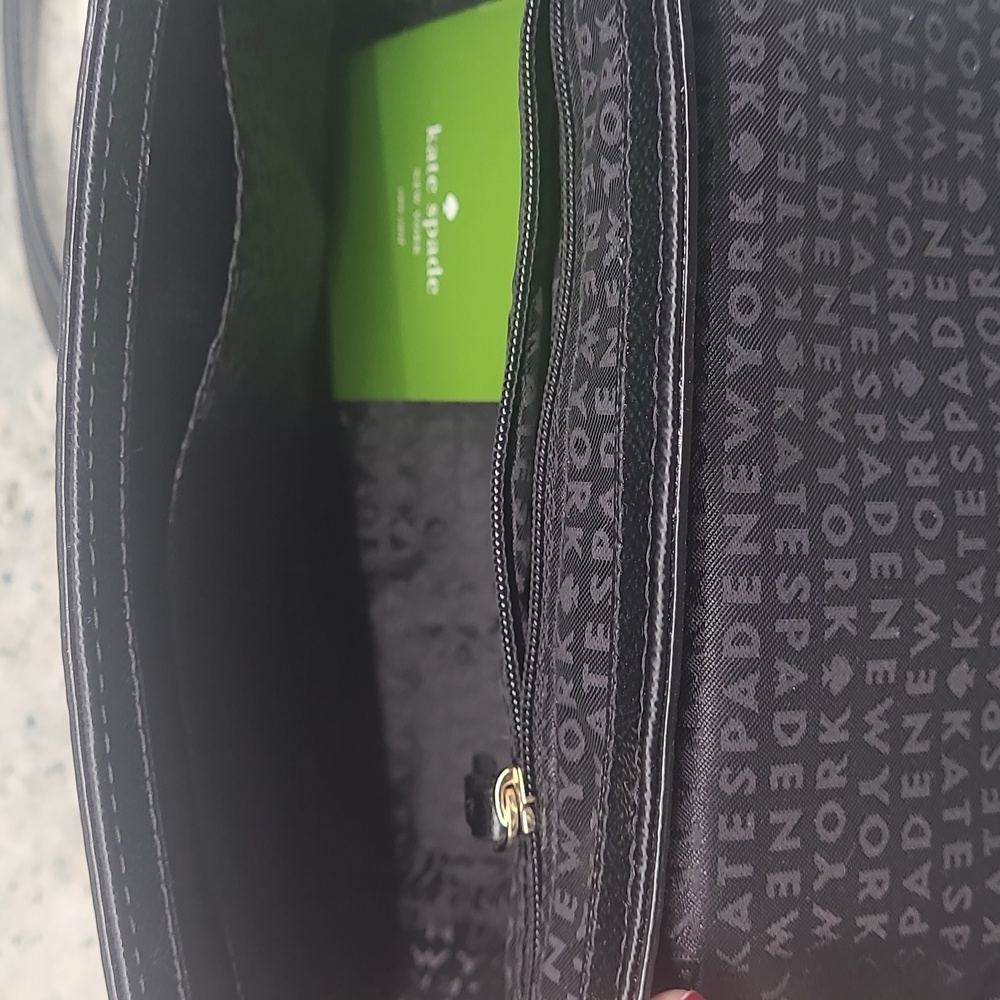 Kate Spade Black and White Striped Crossbody Bag - Picture 10 of 12
